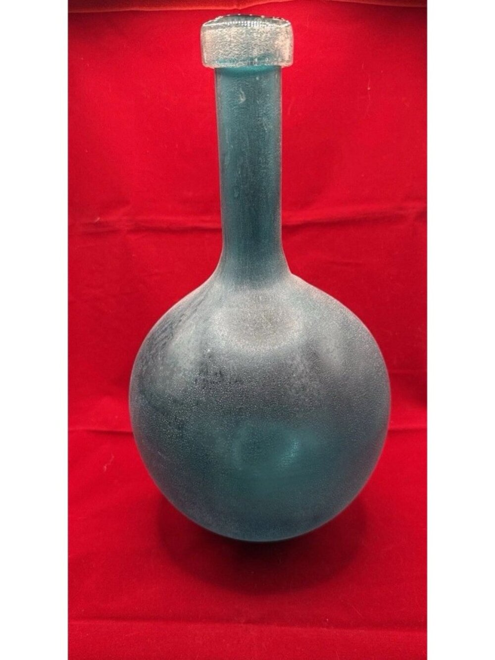 West Elm 11” Waterscape Seaglass Turquoise Blue Green Bottle Vase